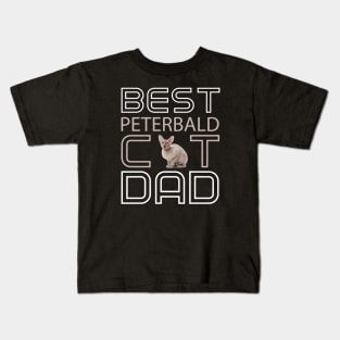 Best Peterbald Cat Dad Kids T-Shirt